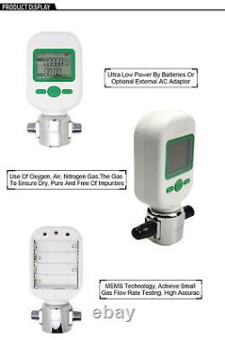 0-25L/min 6mm Digital Display air oxygen nitrogen mass flowmeters Flow Meters