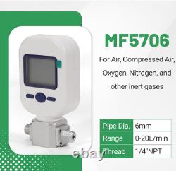 1/4 NPT Portable Digital Thermal Mass Flow Meter for Compressed Air, Nitrogen