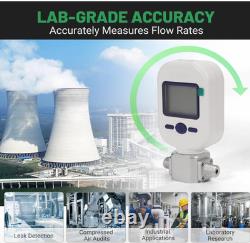 1/4 NPT Portable Digital Thermal Mass Flow Meter for Compressed Air, Nitrogen 1/4 NPT Portable Digital Thermal Mass Flow Meter for Compressed Air, Nitrogen