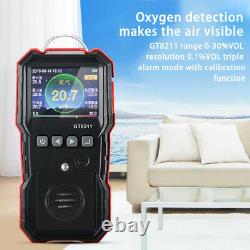 4 in 1 Gas Detector O2 H2S CO LEL EX Gas Test Meter Analyzer Air Quality Monitor