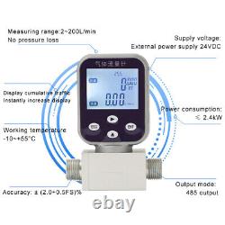 50L-300L Gas Flow Meter Gas Mass Air Methane Argon Oxygen Flow Rate Micro Meter