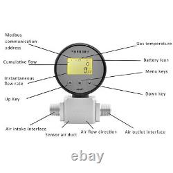 50ML-300L Digital Gas Flow Meter Gas Mass Air Nitrogen Oxygen Flow Rate Meter