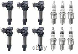 6 x Genuine NGK Iridium Spark Plugs + 6 x Ignition Coils for Holden Commodore VE