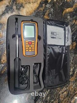 Bonvoisin Hotwire Anemometer Handheld CFM/CMM Air Flow Velocity Meter LCD Displ