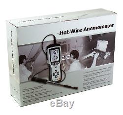 DT8880 Hot Wire Thermo-Anemometer Air Flow Velocity Meter Temperature Tester USB