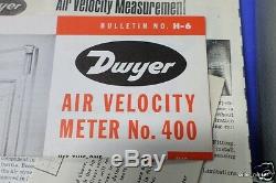 DWYER No. 400 AIR VELOCITY METER With CASE