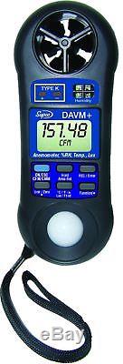 Digital Air Flow Meter Vane Anemometer Thermometer Volume FPM CFM Temperature