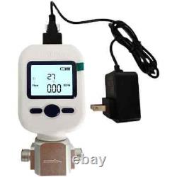 Digital Gas Flow Meter Air Nitrogen Oxygen Flow Rate Meter with Rate 0-20L/Min