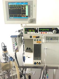 Dräger Cato Flowmeter O2 AIR N2O CAPNODIG CO2 PM 8060 EKG SPO2 NP Beatmung
