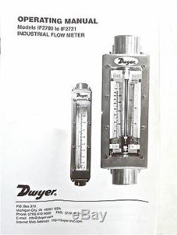 Dwyer Flowmeter If2705 8.5 Cfm 250 Lpm Air 2.1 Gpm/ 8 Lpm Water 304ss Nib