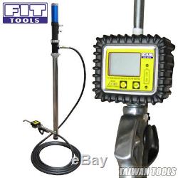 FIT TOOLS Pro 50Gallon Air Oil/Fluid Dispenser/Pump withDigital Flow Meter Oil Gun