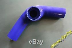 Fit Nissan 300ZX Z32 silicone induction hose air filter to flow meter blue