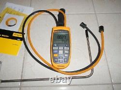 Fluke 922 Air Flow Meter Micromanometer Kit Hvac Meter