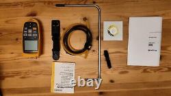 Fluke 922 Airflow Meter HVAC Air Pressure Velocity Flow Meter Pitot Tube Kit