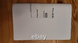 Fluke 922 Airflow Meter HVAC Air Pressure Velocity Flow Meter Pitot Tube Kit