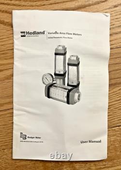 HEADLAND Variable Area Flow Meter H771A-100. Air 100 SCFM. 3/4 NPT Badger Meter