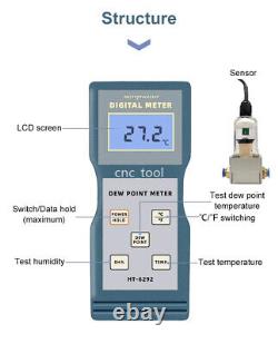 HT6292 Compressed Air Dew Point Meter Tester Handheld Temperature Humidity Meter