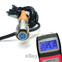 Handheld Digital Anemometer Thermometer Air Velocity Flow Speed Wind Gauge Meter