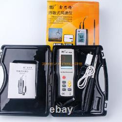 Hot Wire Thermo Thermal Anemometer Wind Speed Meter LCD Air Flow Velocity Tester