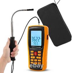 Hot wire anemometer handheld Wind Meter, CMM CFM Air Flow Meter, Air Temperature