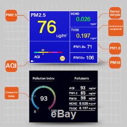 LCD DM103 PM2.5 Detector Haze Dust AQI/HCHO/TVOC Gas Air Quality Test Monitor