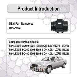 Mass AIR Flow Meter Sensor For Lexus LS400 SC400 4.0L 1UZFE 95 98 22250-50060