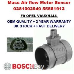 Mass Air Flow meter Sensor 0281002940 GENUINE BOSCH for OPEL VAUXHALL CHEVROLET