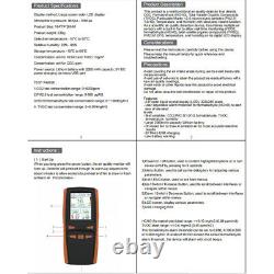 Portable LCD Air Quality Monitor PM2.5 Formaldehyde HCHO VOC CO2 Gas Detector