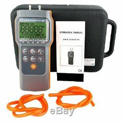 Professional Manometer Digital Dual Port Differential Air Pressure Gauge Meter