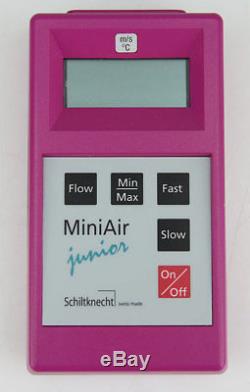 Schiltknecht MiniAir Junior Flügelradanemometer Flowmeter für Gase #D7665