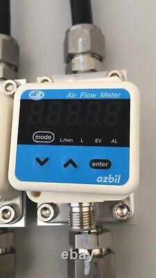 Set Of 4 Azbil Air Flow Meter 81422610-201 / Mcf0080arnd010000