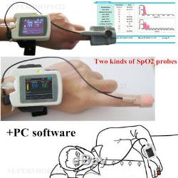 Sleep apnea screen meter, SpO2, Pulse Rate, Nose Air flow monitor, Alarm PC software