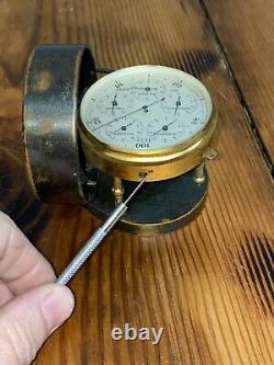Vintage Antique 1924 W. & L. E. Gurley Air Flow Meter & Wood Wooden Box Tool